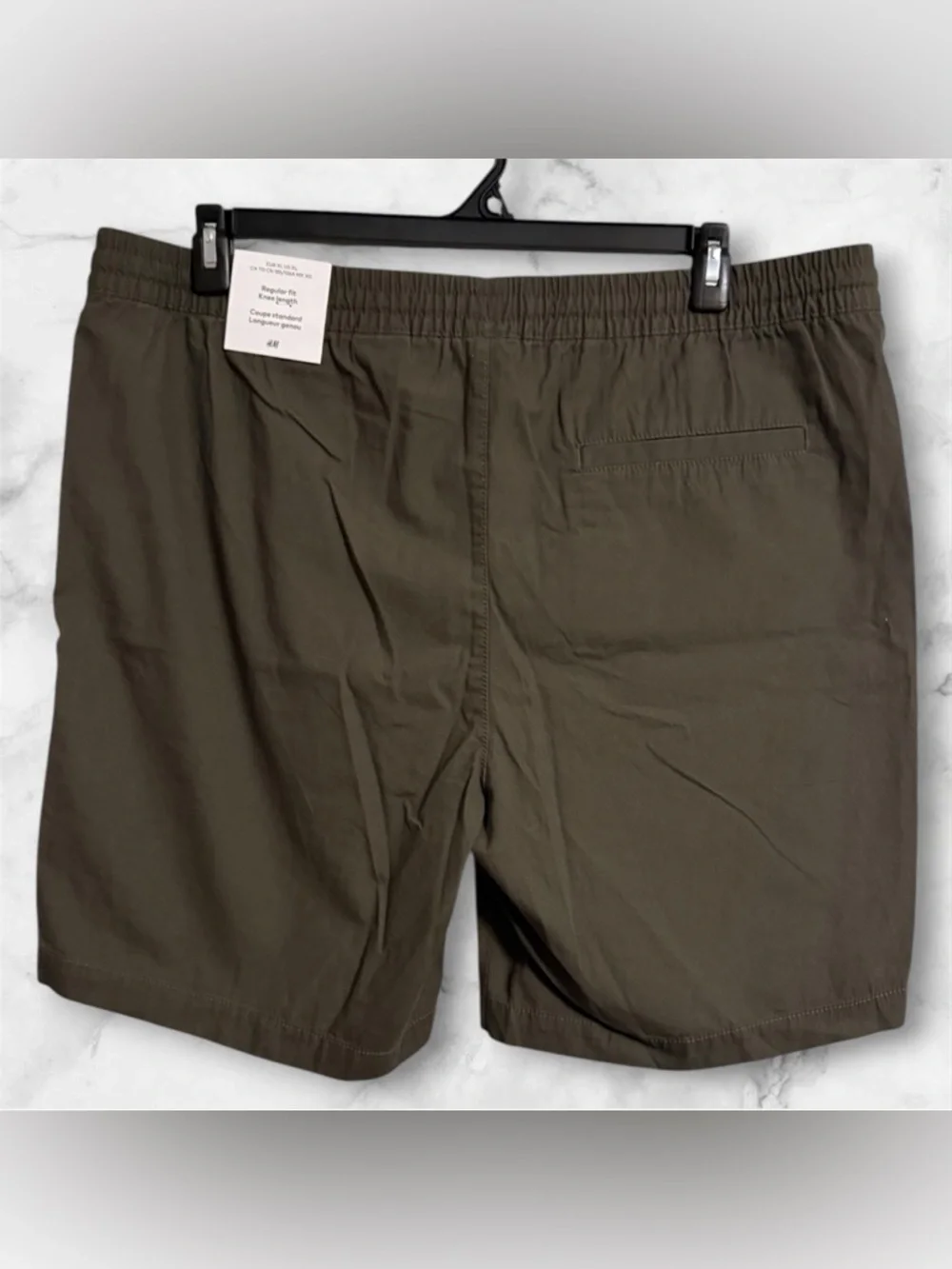 H&M Men's XL Olive Green Drawstring Shorts